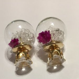 Floral Double Ball Earrings